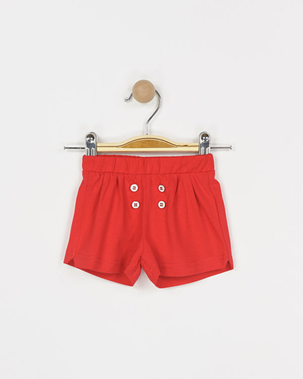 Picture of B02019 GIRLS CASUAL COTTON SHORTS WITH FRONT BUTTONS